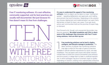 Ten Challenges With Free Monitoring Solutions.