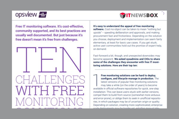 Ten Challenges With Free Monitoring Solutions.