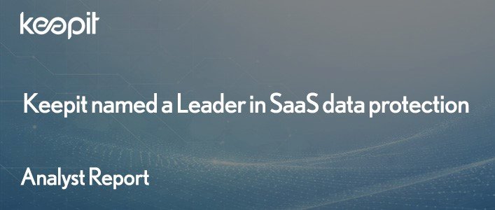 Keepit named a Leader in SaaS data protection
